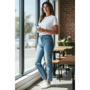 Shein  Blue Jeans Women's Stretch Size XS New  without  tag #6